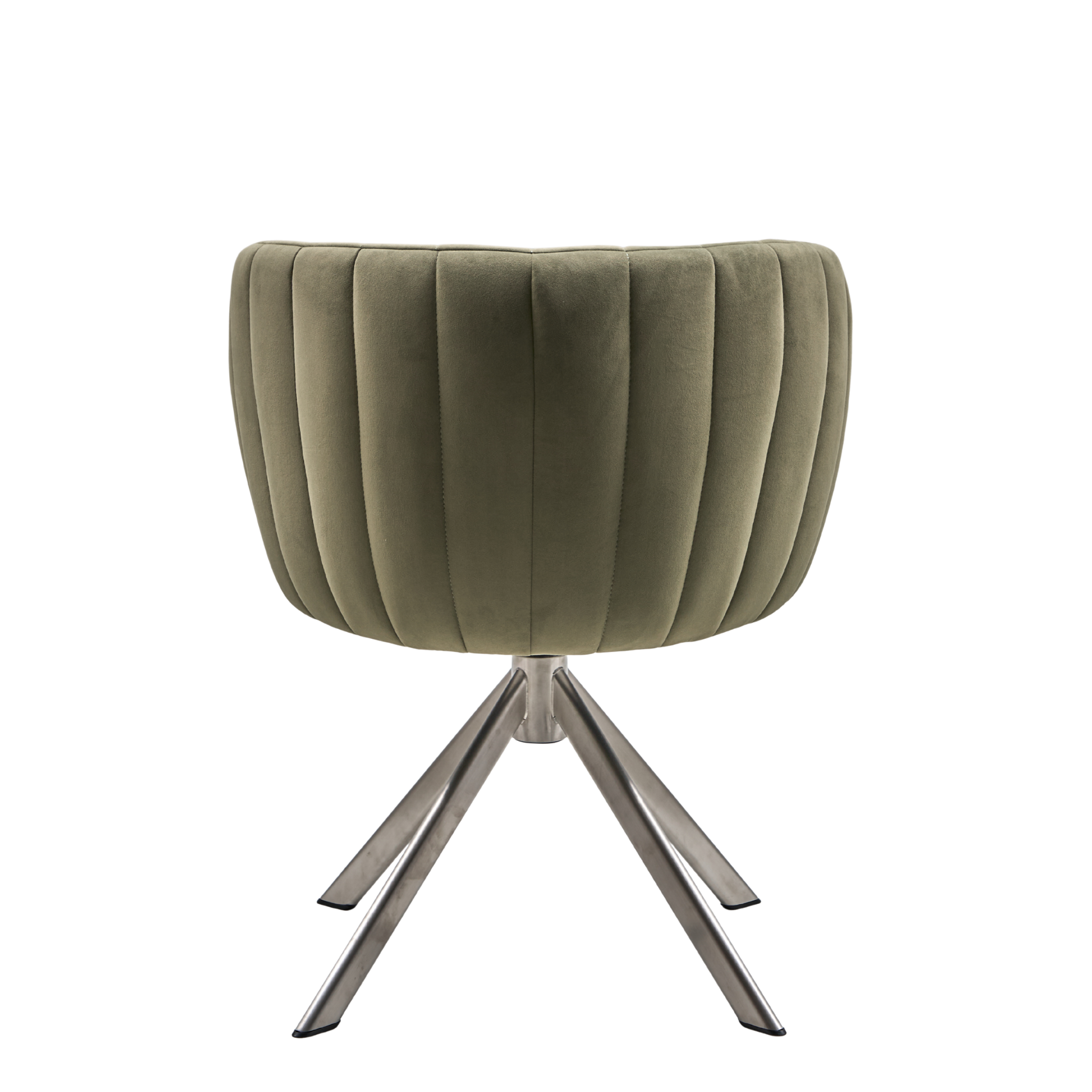 Shelly II Esszimmerstuhl - Velours mit Drehgestell (Edelstahl)